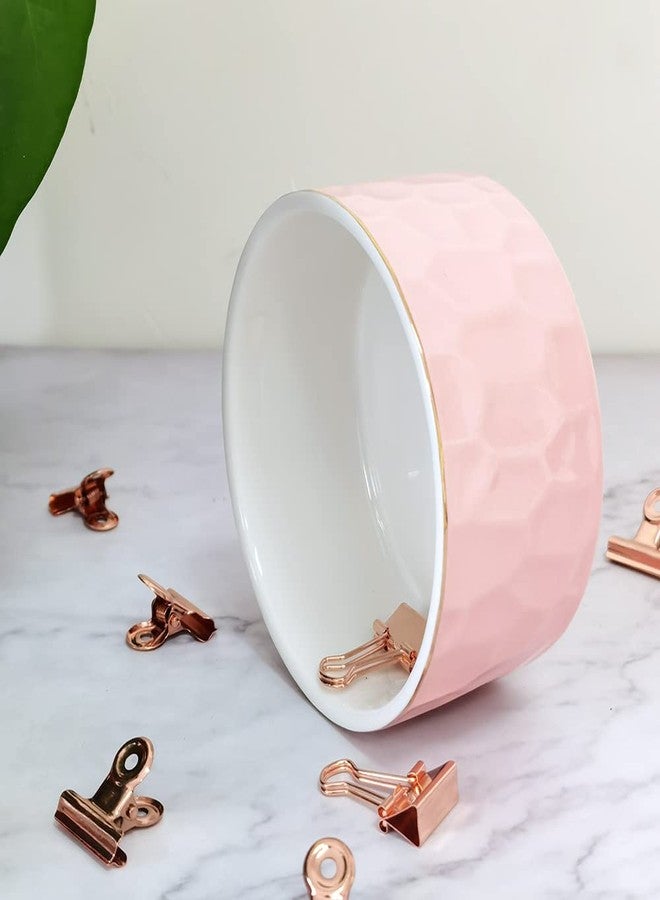 CROWNOS Paper Clip Holder, Ceramic Paperclip Holders, Paper Clip Organizer for Desk, Cute Paper Clip Dispenser, Pink - Image 3